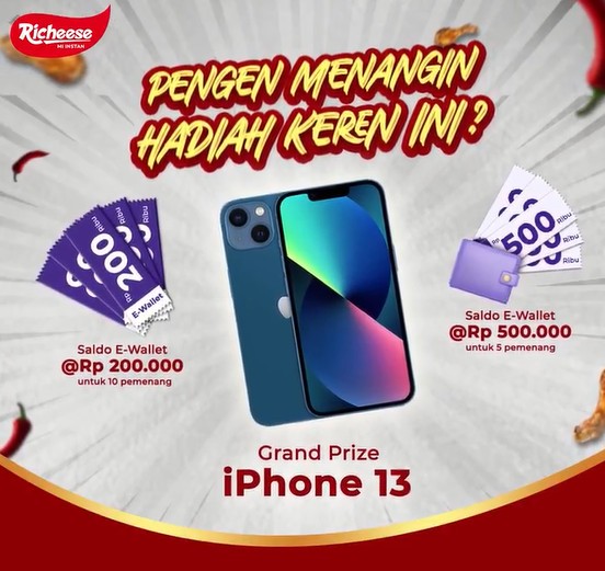 Bikin Video Mukbang Richicken Mi Dapatkan iPhone 13 Gratis