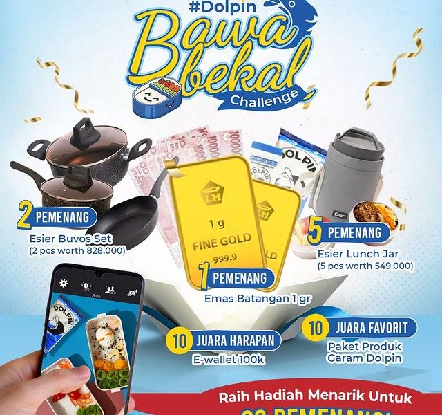 Dolpin Bawa Bekal Challenge Berhadiah Emas, Panci Set, dll