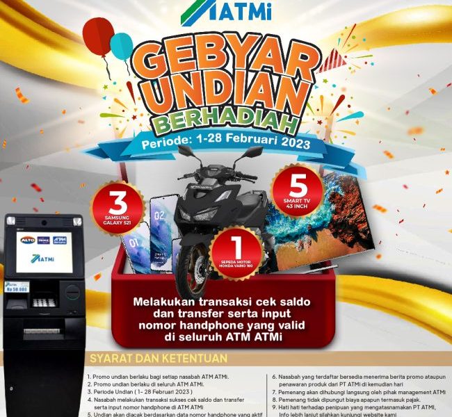 Gebyar Undian ATMi Berhadiah Motor, Samsung S21 Fe & TV