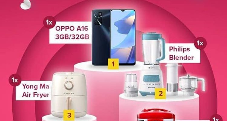 Giveaway Master Gombal Berhadiah Oppo A16, Air Fryer, Emas, dll