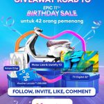 Giveaway Road To 11th Birthday Sale Berhadiah Motor Listrik