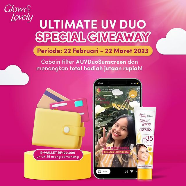 Kuis Filter UV Duo Sunscreen Berhadiah E-wallet Total 2.5 Juta