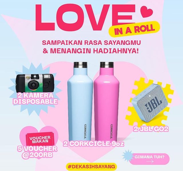 Kuis Love In A Roll Berhadiah Kamera Disposable, JBL GO 2, dll