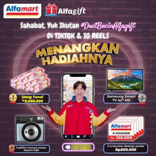 Lomba Duet Bucin Alfagift Berhadiah 5 Juta, Smart TV, Kamera, dll