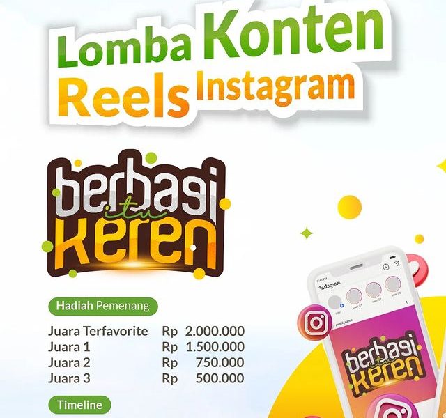 Lomba Konten Reels Berbagi Itu Keren Berhadiah Total 4,75 Juta