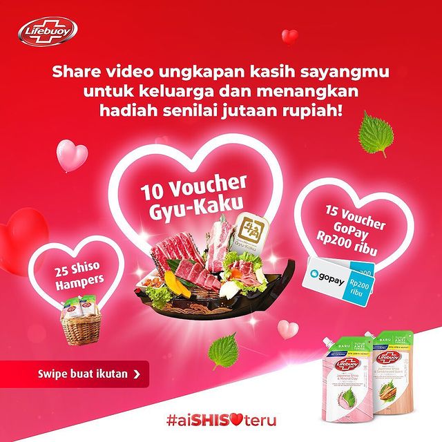 Lomba Video aiSHISOteru Hadiah 10 Dinner Gyu-Kaku, Gopay, dll