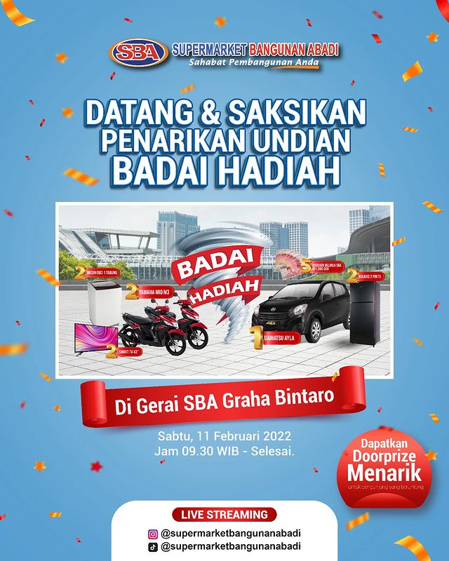 Penarikan Undian Badai Hadiah Supermarket Bangunan Abadi