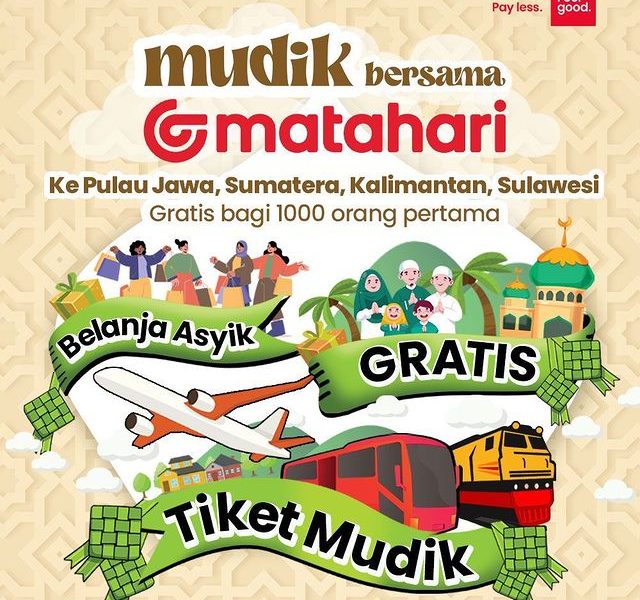 Promo 1000 Tiket Mudik Gratis Bersama Matahari