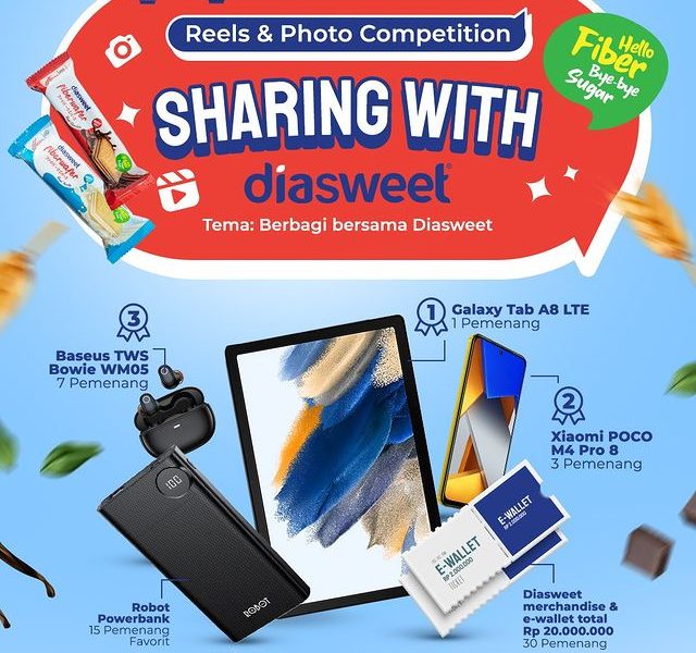 Sharing With Diasweet Challenge Total Hadiah Puluhan Juta Rupiah