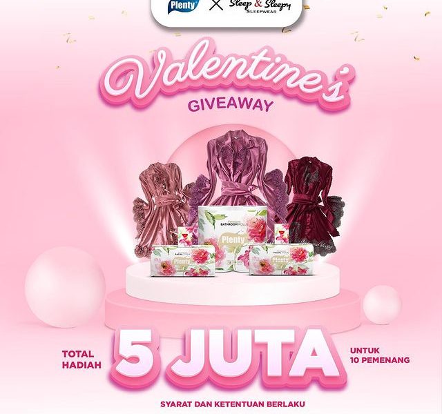 Valentine's Giveaway Berhadiah Total 5 Juta dari Plenty Tissue