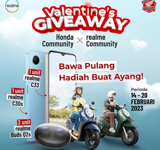 Valentine's Giveaway Honda Community Berhadiah 4 Gadget Realme