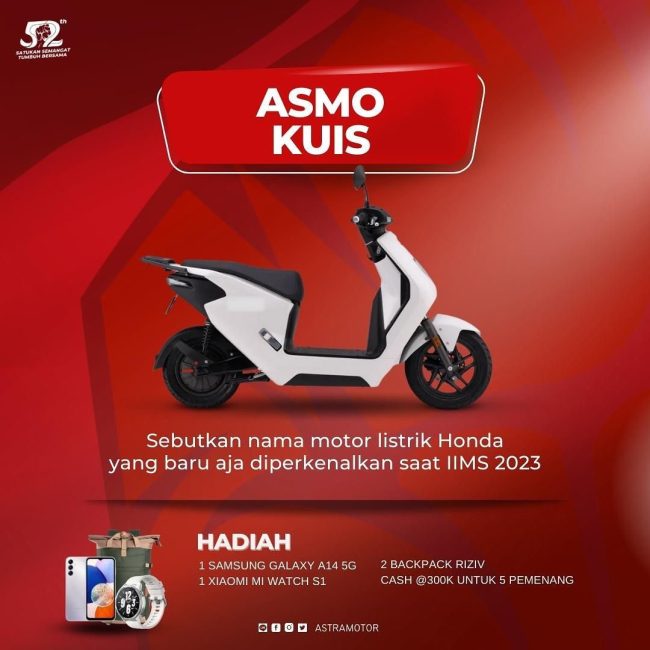 ASMO Kuis Berhadiah Samsung A14 5G, Mi Watch S1, dan lainnya