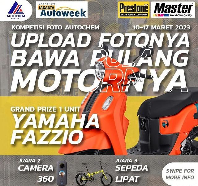 Kompetisi Foto Autochem Grand Prize 1 unit Motor Yamaha Fazzio