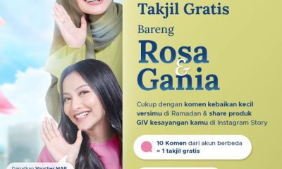 Kuis Bagiin Takjil Bareng Rosa & Gania Berhadiah 10 Voucher MAP