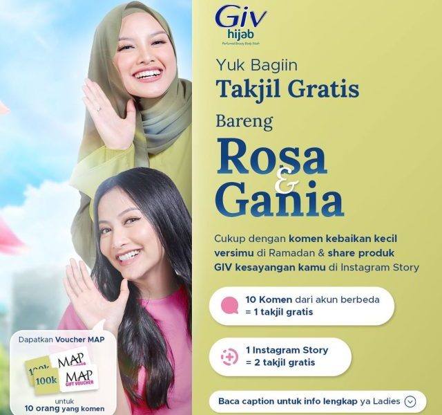 Kuis Bagiin Takjil Bareng Rosa & Gania Berhadiah 10 Voucher MAP