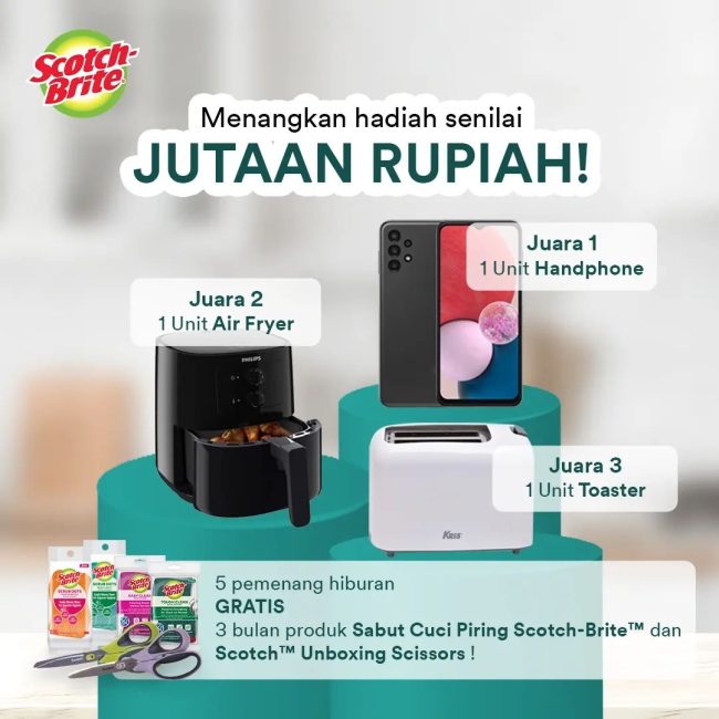 Lomba Foto Cucian Piring Ramadan Berhadiah HP, Air Fryer, Toaster