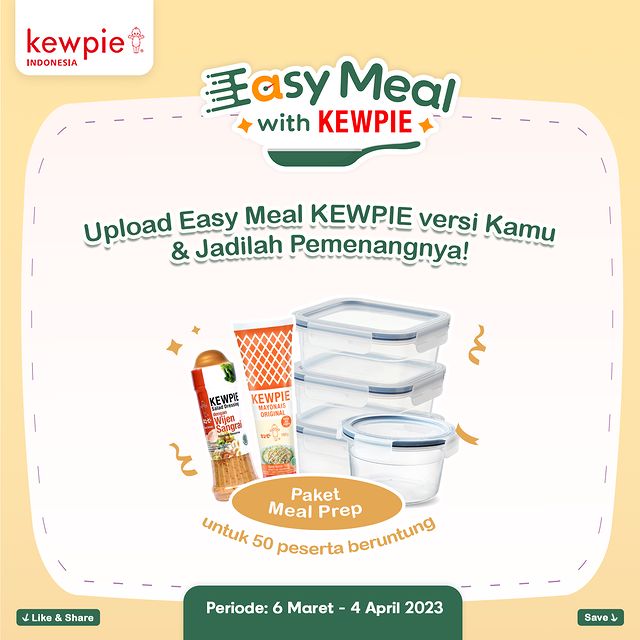 Lomba Recook Easy Meal Kewpie Hadiah 50 Paket Meal Prep Set