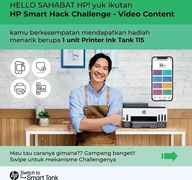 Lomba Video HP Smart Hack Berhadiah Printer HP Ink Tank 115