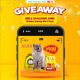 Lomba Video Kucing ASMR Makan Me-O Berhadiah Astronot Bag