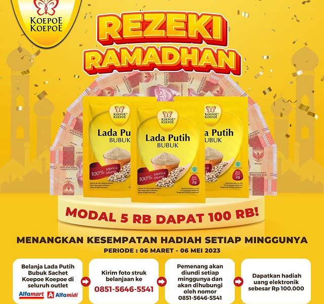 Modal 5K dapat 100K di Undian Rezeki Ramadhan Koepoe-Koepoe