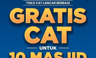 Program Indahkan Masjidmu 2023 Gratis Cat untuk 10 Masjid