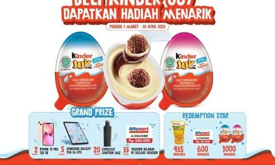 Promo Kinder Joy Alfamart Berhadiah 2 iPhone, Tablet, Corkcicle, dll