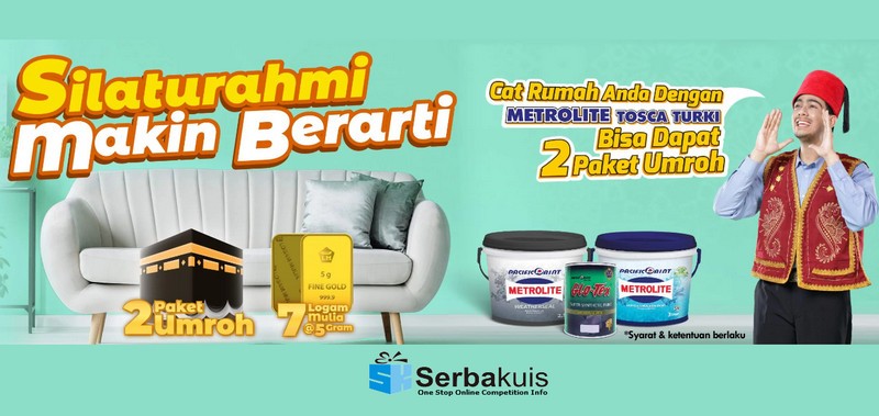 Promo Lebaran Pacific Paint Berhadiah Umroh, Emas & Merch