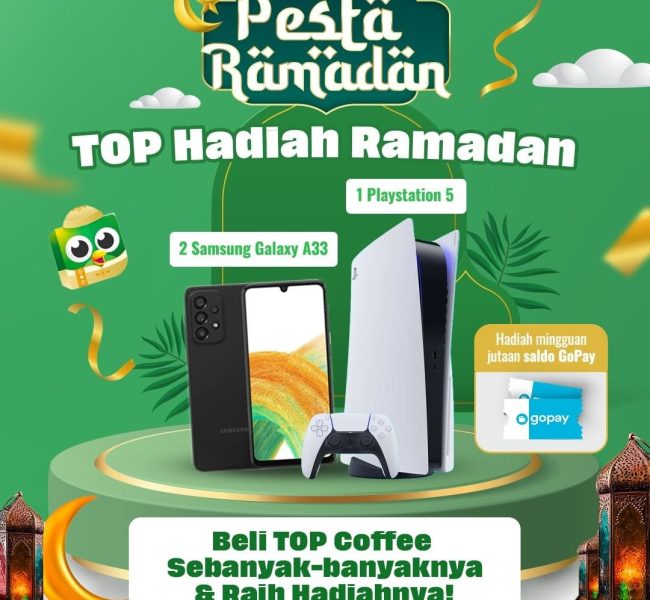 Promo Top Coffee Pesta Ramadan Berhadiah PS 5, Samsung A33, dll