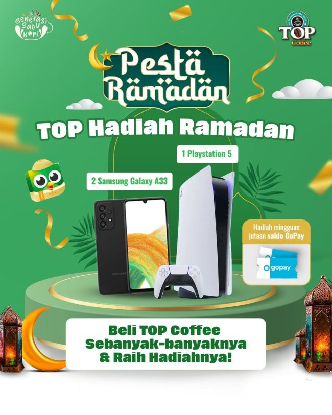 Promo Top Coffee Pesta Ramadan Berhadiah PS 5, Samsung A33, dll