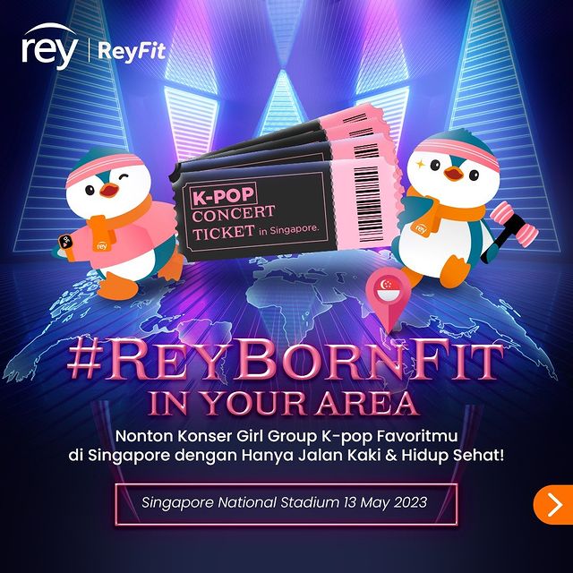 Rey Born Fit Challenge Hadiah 6 Tiket Konser K-Pop di Singapura