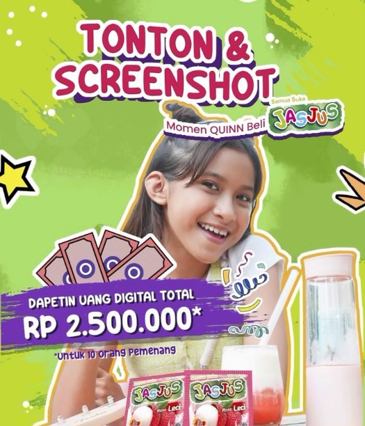 Tonton & Screenshot Momen Quinn JasJus Berhadiah Total 2,5 Juta