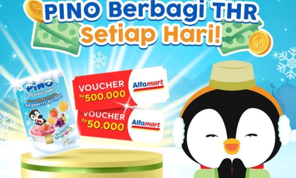 Undian Pino Berbagi THR Flazz & Voucher Alfamart Setiap Hari