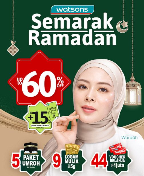 Undian Watsons Tebar Hadiah Ramadan Umroh, Emas & Voucher