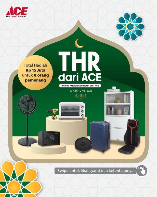 Giveaway THR dari ACE Berhadiah Total Rp 15 Juta Rupiah