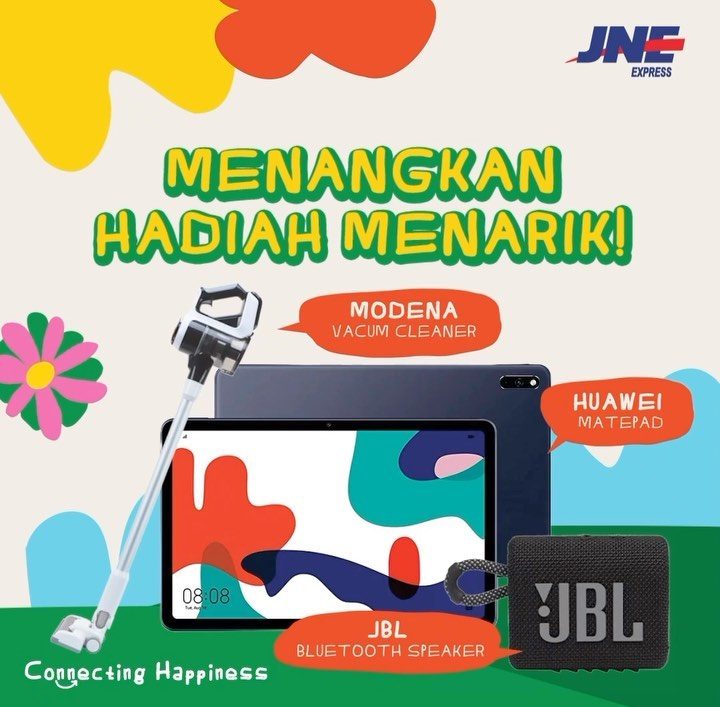 Kuis JNE Filter Berkah Berhadiah Huawei Matepad, Vacuum Cleaner