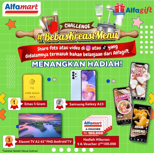 Lomba Masak Bebas Kreasi Menu Berhadiah Emas 5, HP & Mi TV