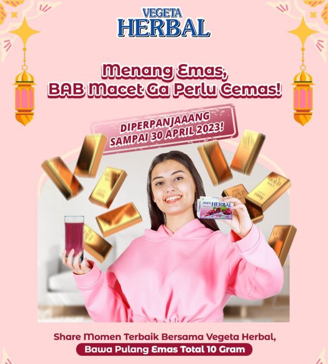 Lomba Selfie Vegeta Herbal Berhadiah Emas Total 10 Gram