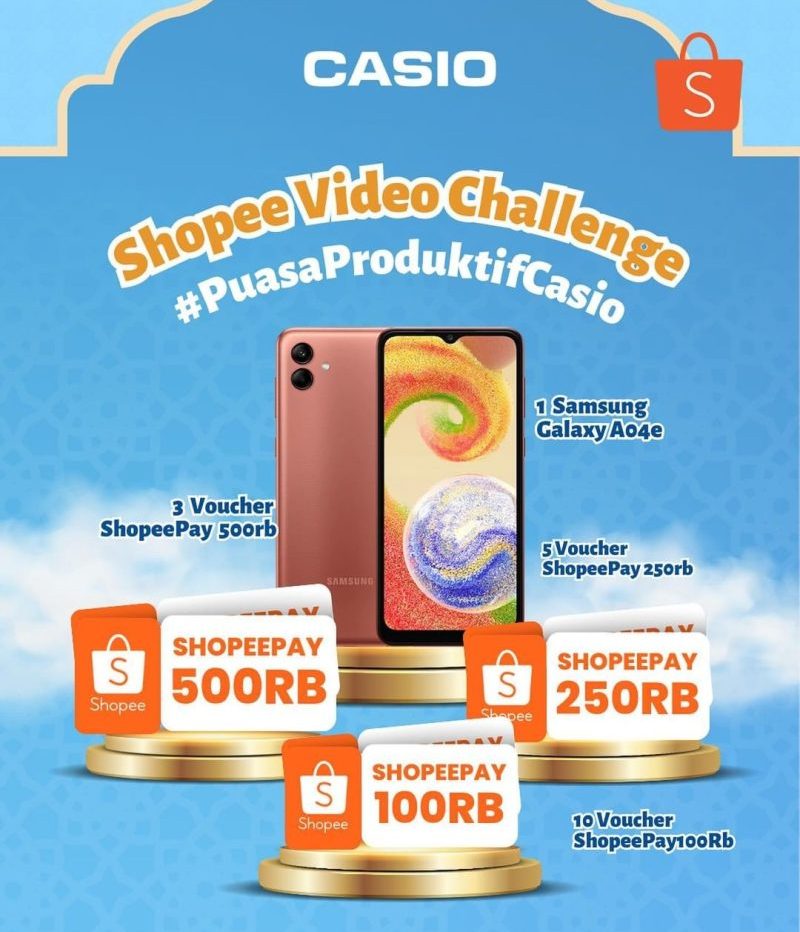 Lomba Video Puasa Produktif Casio Berhadiah SAMSUNG A40e