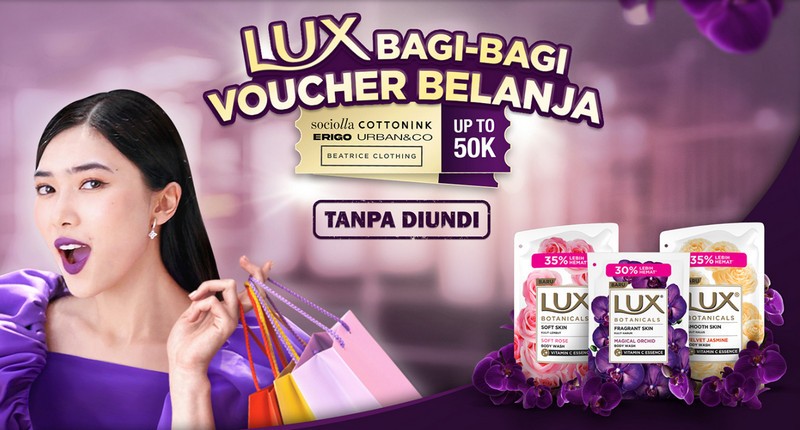 Promo LUX Bagi-Bagi Voucher Belanja Tanpa Diundi