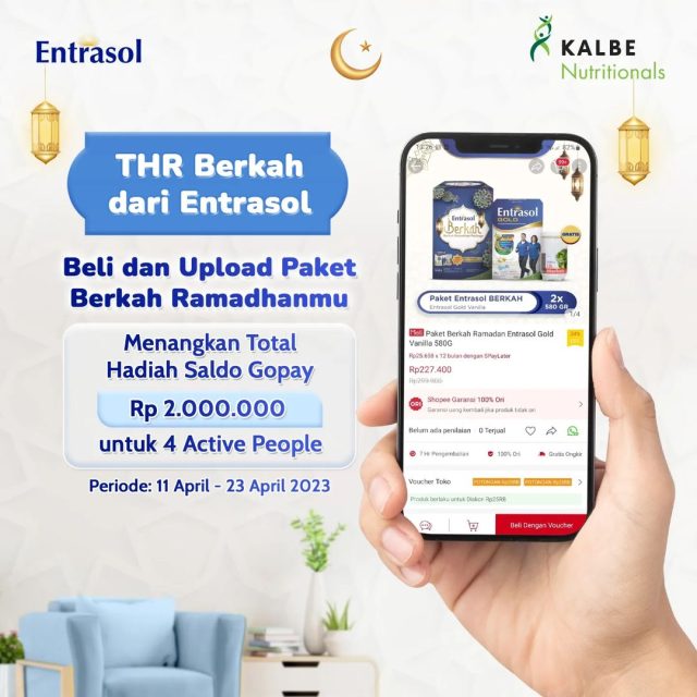 Promo Paket Berkah Entrasol Berhadiah Gopay Total 2 Juta Rupiah