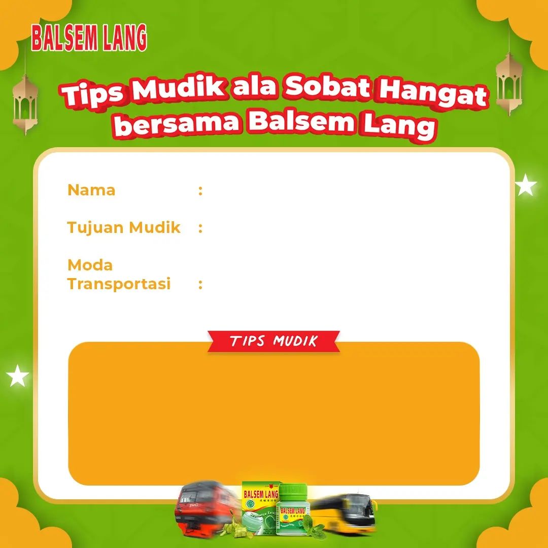 Template Lomba Foto Mudik Balsem Lang