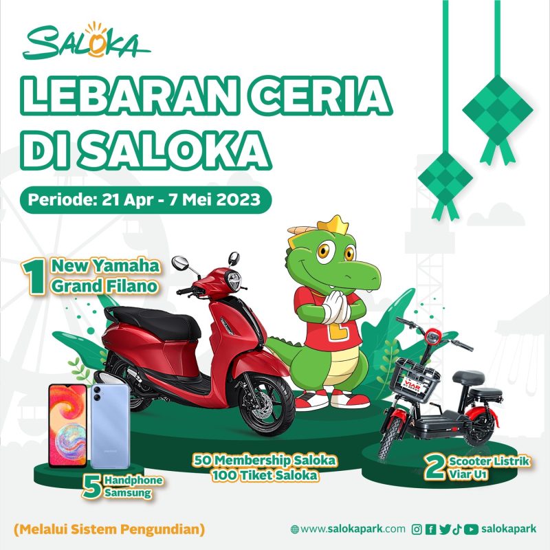 Undian Lebaran Ceria di Saloka Berhadiah Motor, Viar U1, Hp, dll