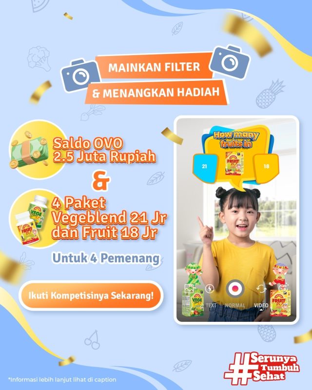 Kuis Filter IG Serunya Tumbuh Sehat Berhadiah 2,5 Juta & Produk