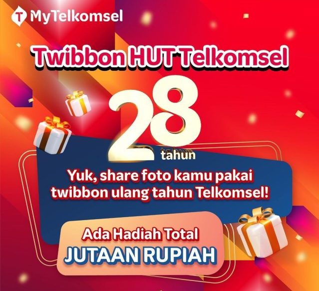 Lomba Foto Twibbon HUT Telkomsel Hadiah Gopay Jutaan Rupiah