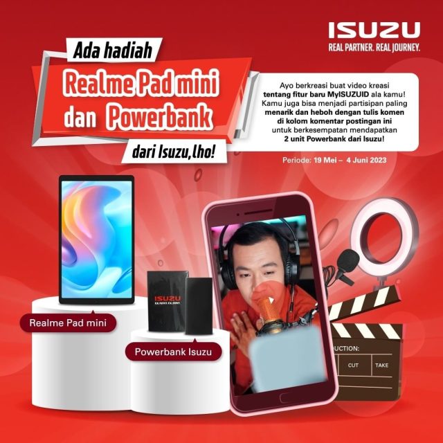 Lomba Video Fitur Baru MyISUZUID Berhadiah Realme Pad Mini