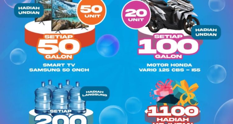 Undian Loyalti Air Minum Biru Hadiah 20 Honda Vario & 50 Smart TV