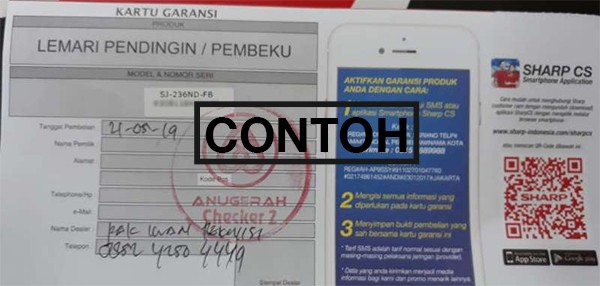 contoh kartu garansi undian sharptakuler