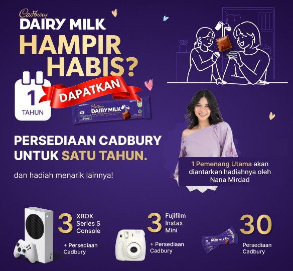 Cadbury Hampir Habis Challenge Hadiah XBox, Kamera & Produk