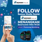 Kuis Follow Datascrip Mall Berhadiah 2 Smartwatch OLIKE W12S