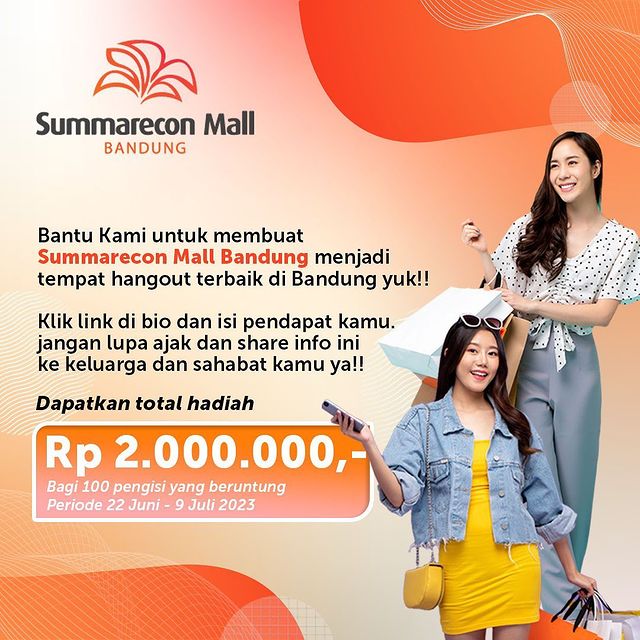 Kuis Survey Mall di Bandung Berhadiah Total 2 Juta Rupiah